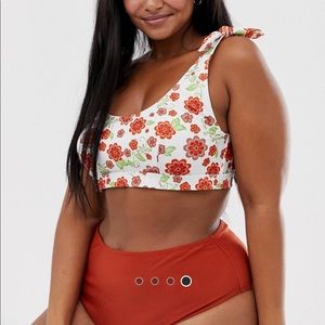 ASOS Curve Floral Bikini Top